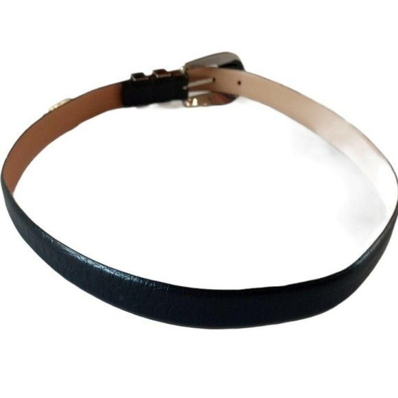 Christine Alexander Belt Size M Rhinestones Bling Black Leather #J9511 Silver main image 6